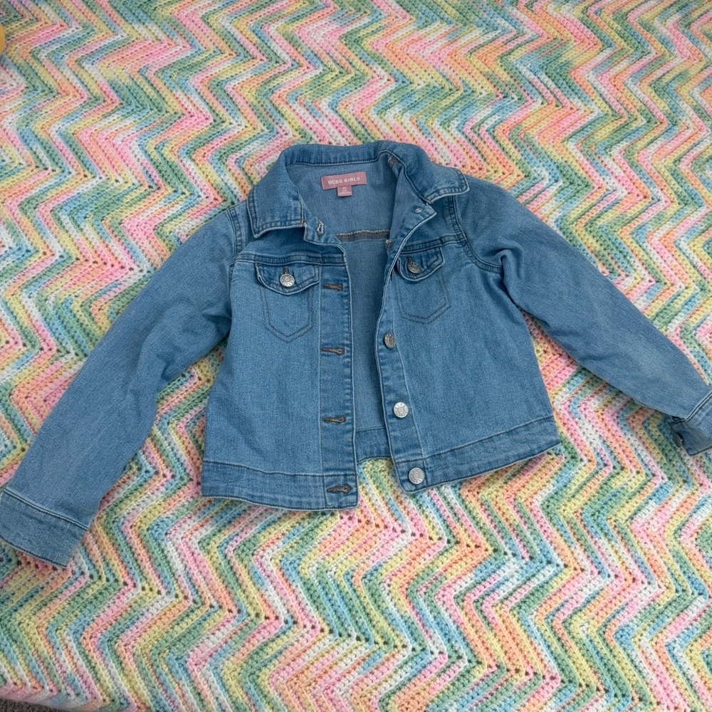BCBG GIRLS Y2K blue denim jacket Size 5-6